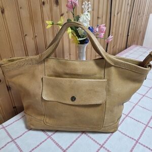 Latico Camel Leather Tote Bag